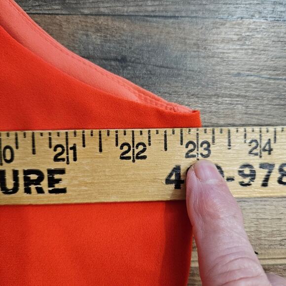 Vince Camuto Top Womens XL Two-Toned Orange Asymmetric Lagenlook Layered Tiered - Picture 11 of 14